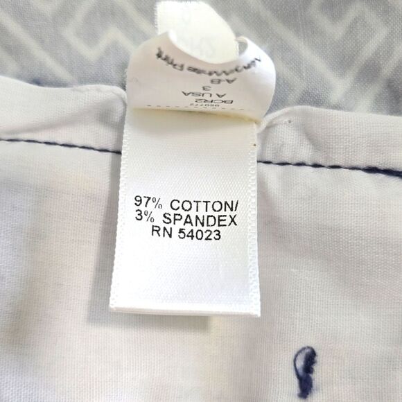 Banana Republic Hampton Navy Blue White  Print Shorts - Size 6 - Picture 14 of 14